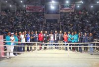 Foto: Bupati Rote Ndao Paulus Henuk,SH dan Forkompimda saat pembukaan Eksibisi Tinju Amatir antar Sasana Rote Ndao 2025 | Bidkom_DKISP Rote Ndao