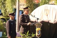 Kapolres Rote Ndao AKBP Mardiono.,S.ST.,M.K.P Menjadi Inspektur Upacara Pada Peringatan Hari Kesaktian Pancasila, Rabu (01/10/2025) | FOTO/humasPolresrotendao